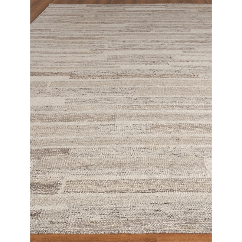 Scandinavian Handloomed New Zealand Wool Gray/Ivory 12'x15' Area Rug