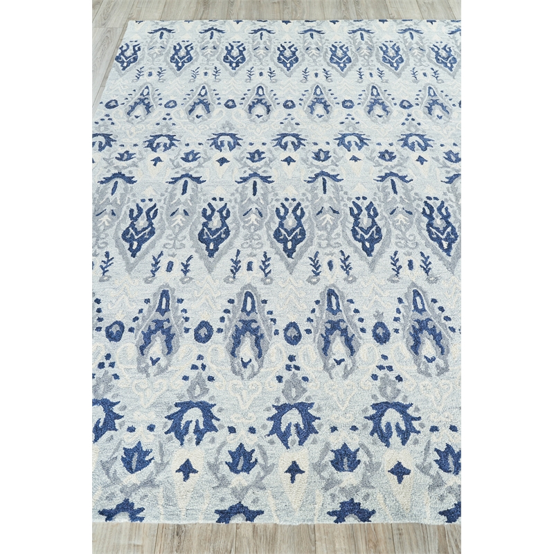 Sarasota Hand-Tufted New Zealand Wool Light Blue/Gray 12'x15' Area Rug