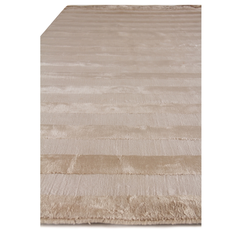 Rugby Handloomed Viscose Beige 12'x15' Area Rug