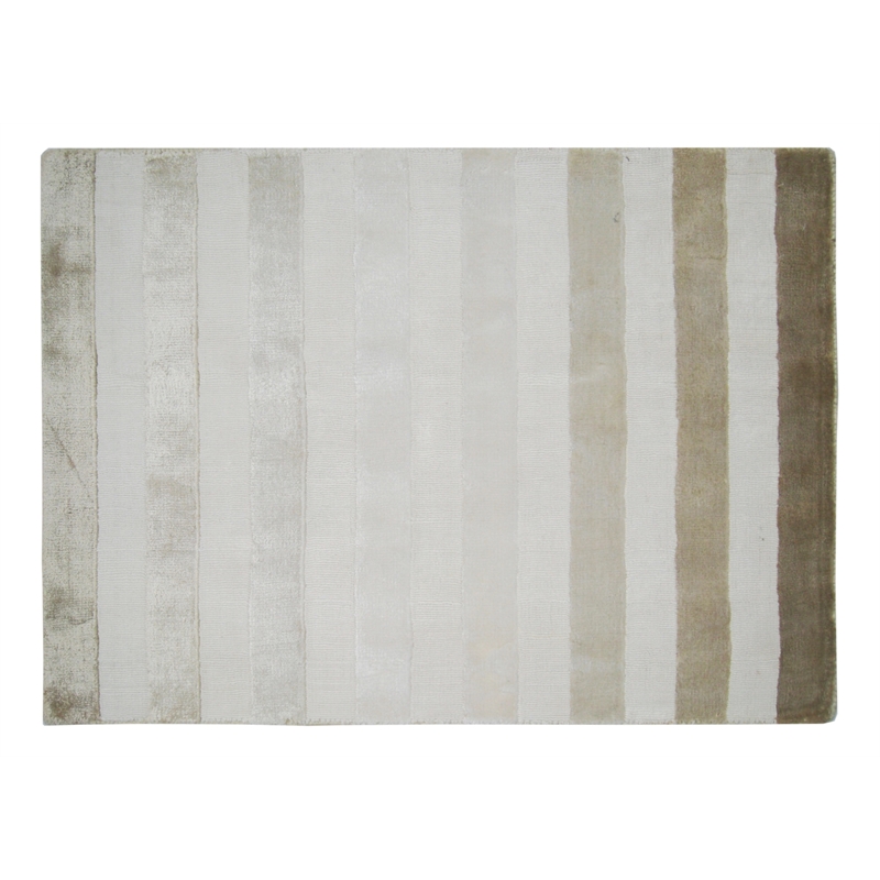 Rugby Handloomed Viscose Beige 12'x15' Area Rug
