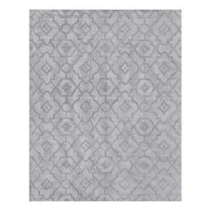 Samara Handloomed Bamboo Silk Aqua 9'x12' Area Rug