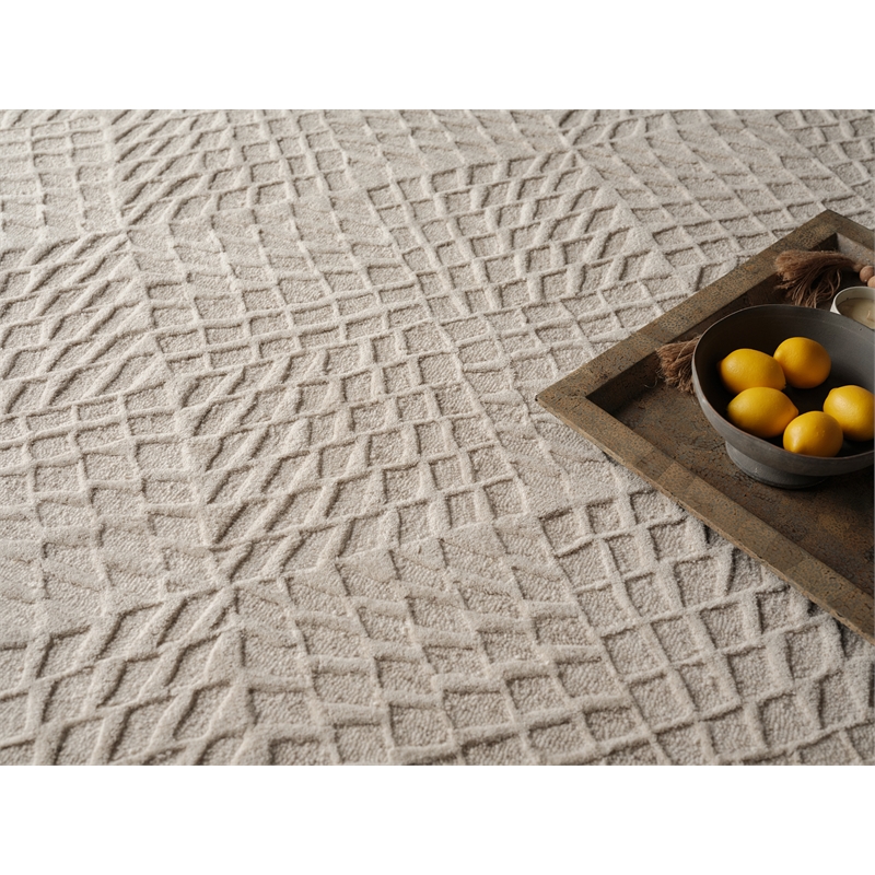 Sandro Hand-Tufted New Zealand Wool Silver 10'x14' Area Rug