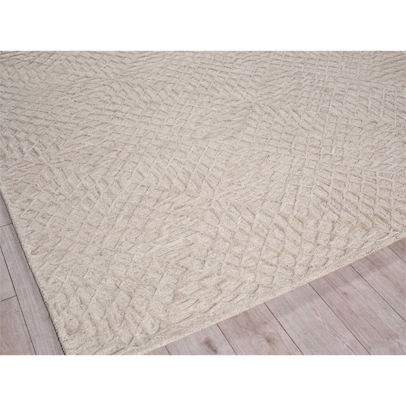 Sandro Hand-Tufted New Zealand Wool Silver 14'x18' Area Rug