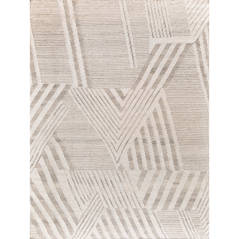 Scandinavian Handloomed New Zealand Wool Gray/Ivory 8'x10' Area Rug