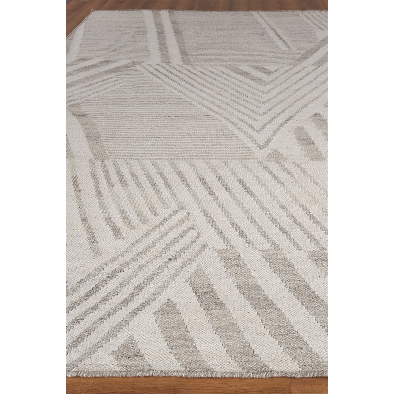 Scandinavian Handloomed New Zealand Wool Gray/Ivory 9'x12' Area Rug
