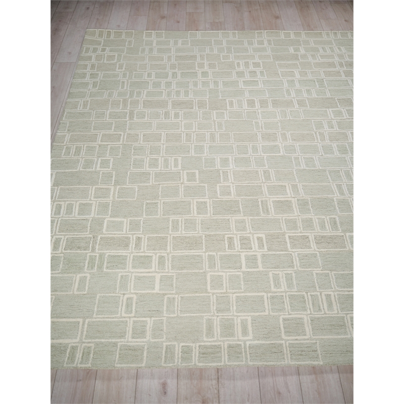 Soho Hand-Tufted New Zealand Wool Sage/Ivory 9'x12' Area Rug