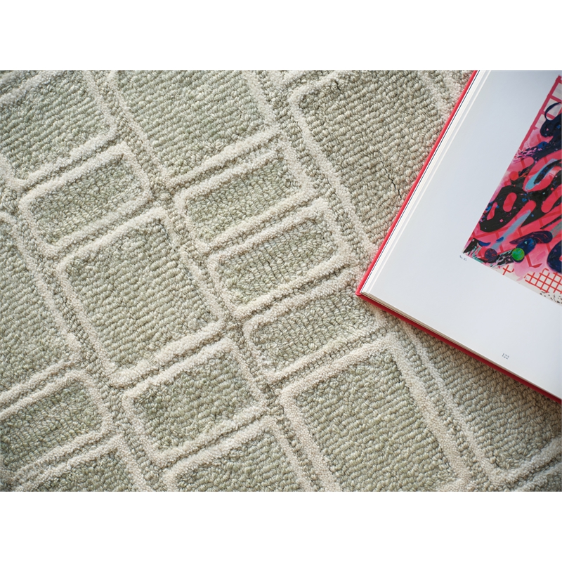 Soho Hand-Tufted New Zealand Wool Sage/Ivory 9'x12' Area Rug