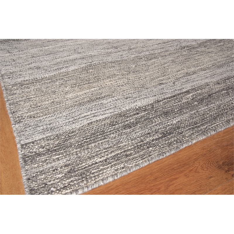 Scandinavian Handloomed New Zealand Wool Ivory/Blue/Gray 5'x8' Area Rug