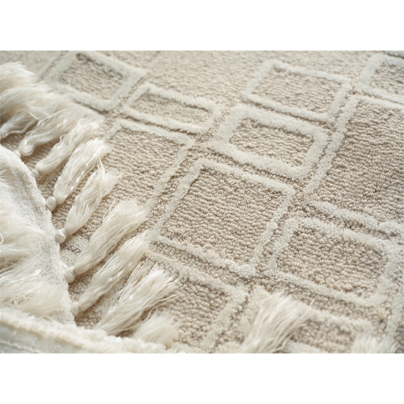 Soho Hand-Tufted New Zealand Wool Beige/Ivory 12'x15' Area Rug