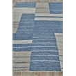 Scandinavian Handloomed New Zealand Wool Blue/Ivory 3'x5' Area Rug