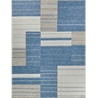 Scandinavian Handloomed New Zealand Wool Blue/Ivory 3'x5' Area Rug