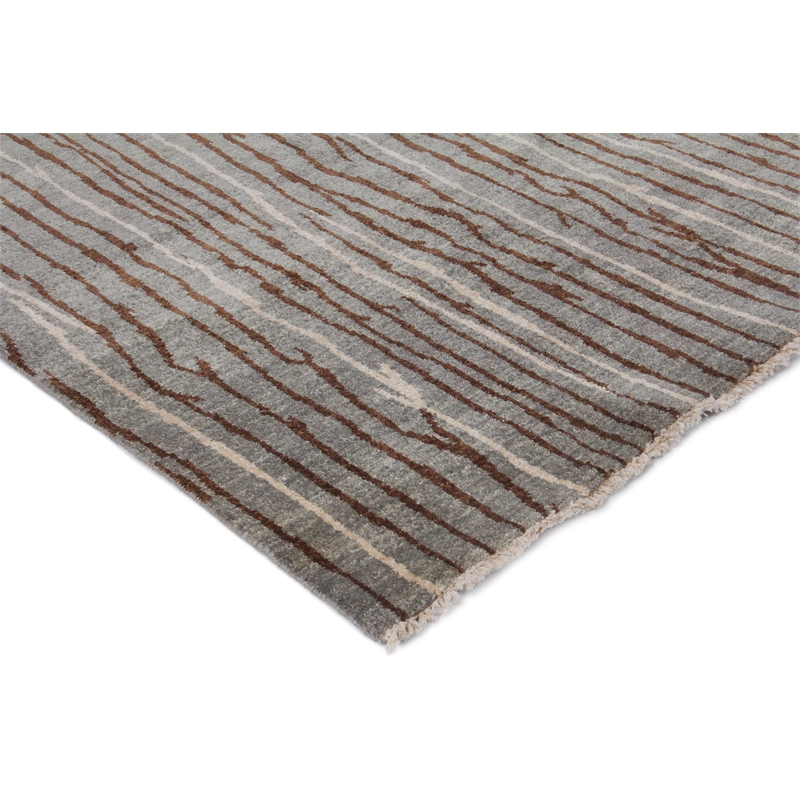 Soho Hand-Knotted New Zealand Wool Light Blue/Brick 5'6