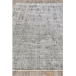 Stone Wash Gazni Handloomed Wool/Bamboo Silk Gray/Taupe 4'x6' Area Rug
