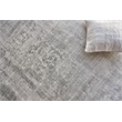 Stone Wash Gazni Handloomed Wool/Bamboo Silk Gray/Taupe 4'x6' Area Rug