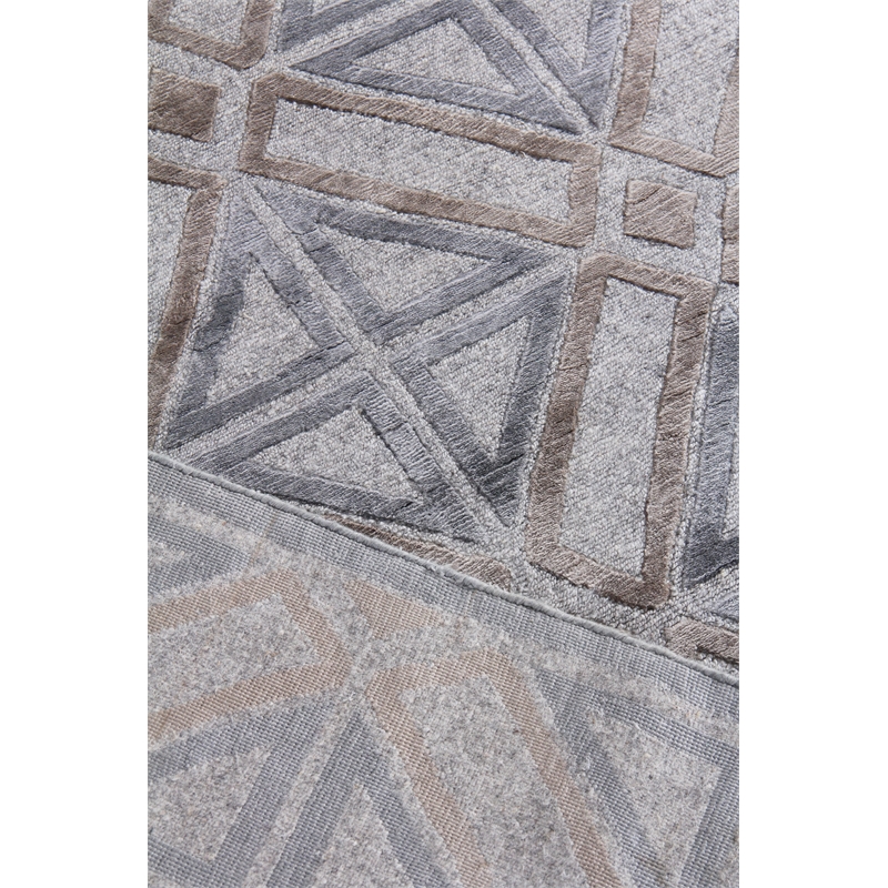 Stonehill Hand-Knotted Wool/Bamboo Silk Brown/Gray 8'x10' Area Rug