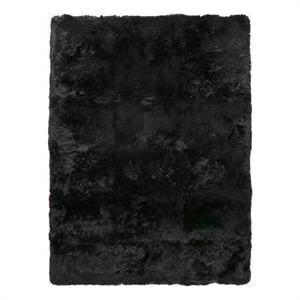 Sheepskin Hand-Tufted New Zealand Sheepskin Black 5'x8' Area Rug