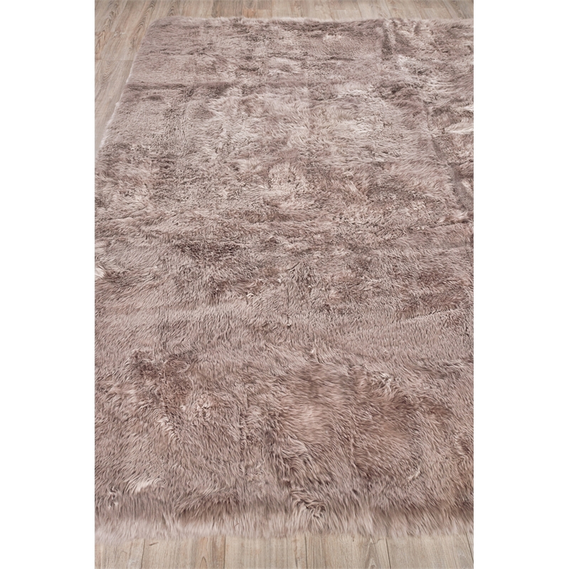 Sheepskin Hand-Tufted New Zealand Sheepskin Mushroom 2'x3' Area Rug
