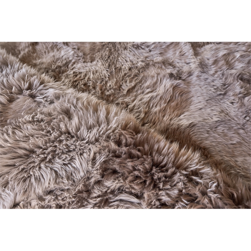 Sheepskin Hand-Tufted New Zealand Sheepskin Mushroom 2'x3' Area Rug