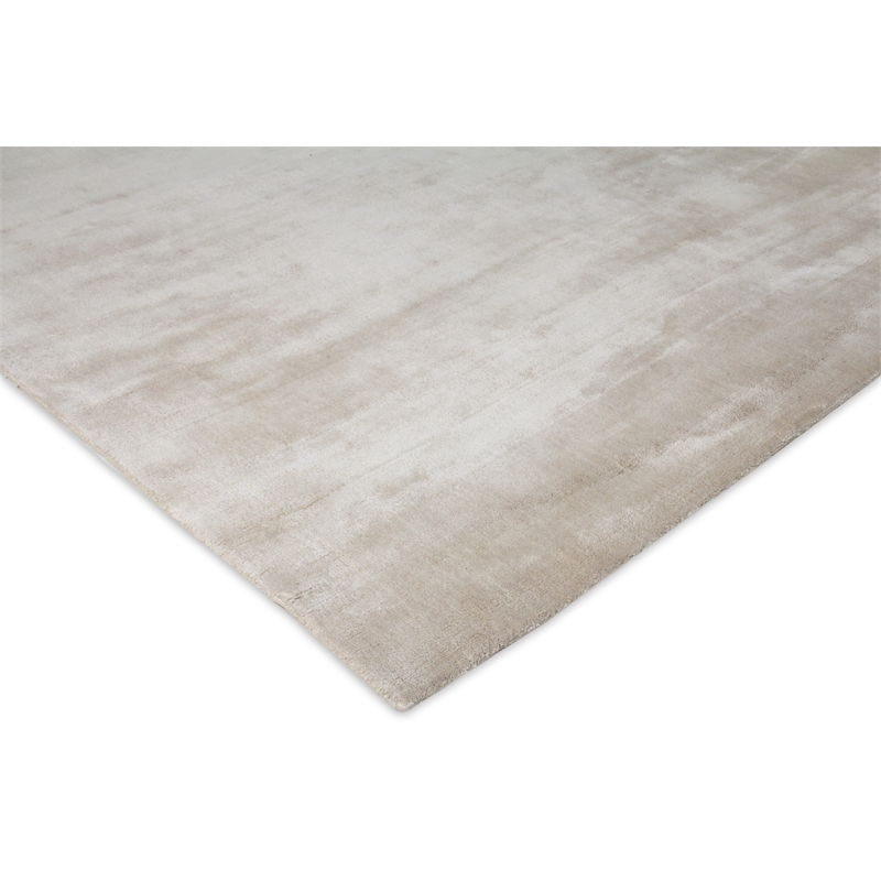 Silk Handloomed Silk Silver 8'x10' Area Rug