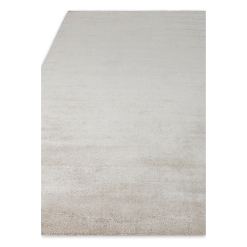 Silk Handloomed Silk Silver 8'x10' Area Rug