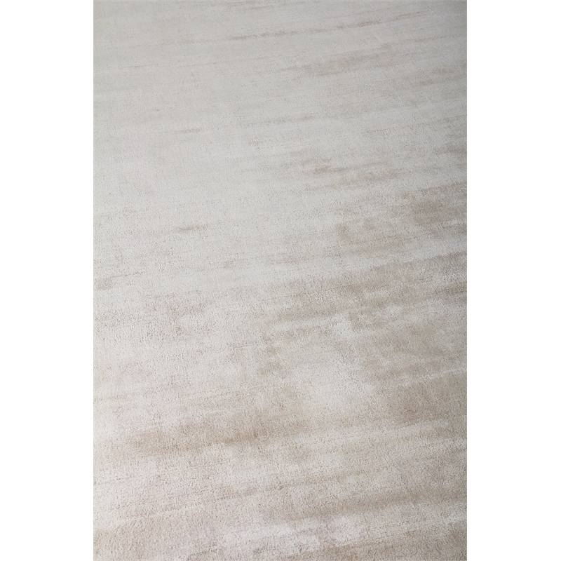 Silk Handloomed Silk Silver 8'x10' Area Rug