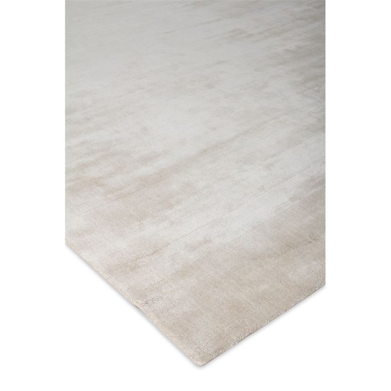 Silk Handloomed Silk Silver 8'x10' Area Rug