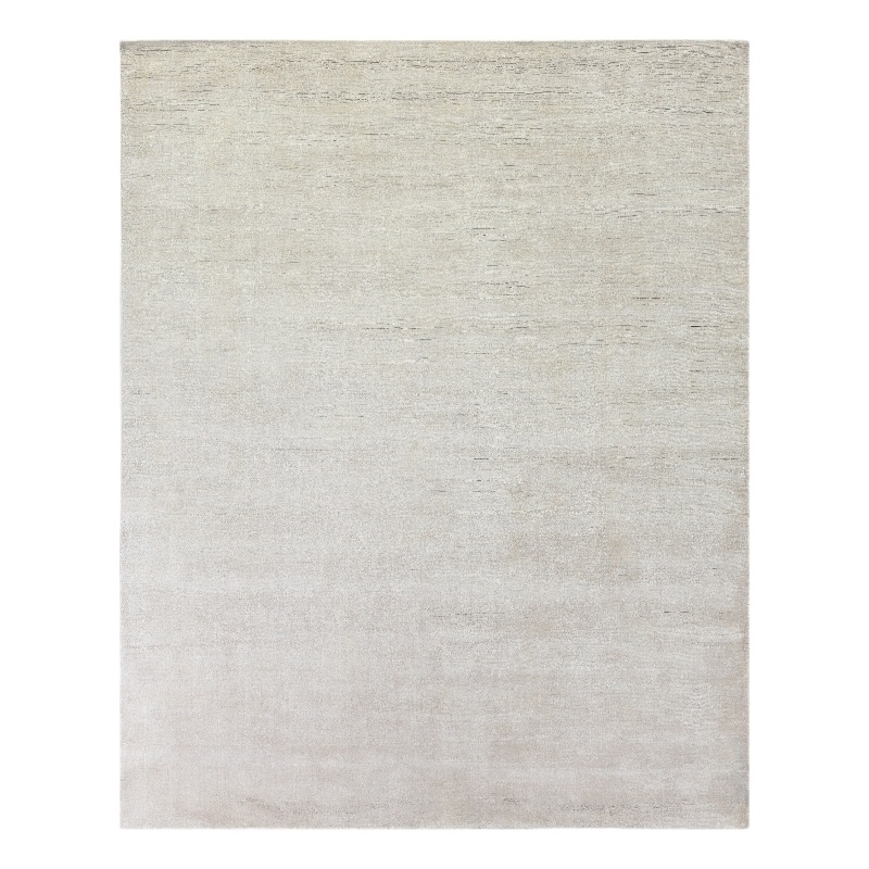 Silk Handloomed Silk Silver 8'x10' Area Rug