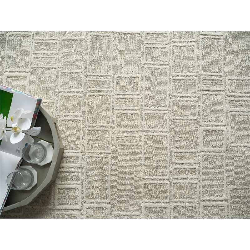 Soho Hand-Tufted New Zealand Wool Silver/Ivory 12'x15' Area Rug