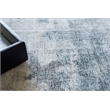 Sky Handloomed Wool/Bamboo Silk Gray/Blue 12'x15' Area Rug