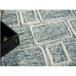 Soho Hand-Tufted New Zealand Wool Blue/Ivory 8'x10' Area Rug
