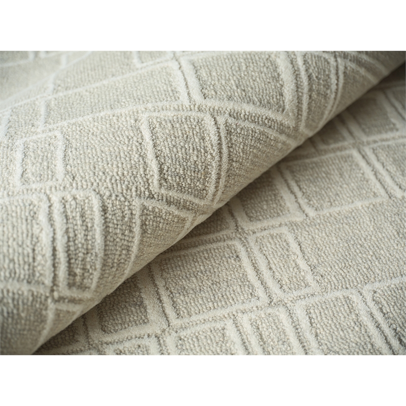 Soho Hand-Tufted New Zealand Wool Silver/Ivory 9'x12' Area Rug