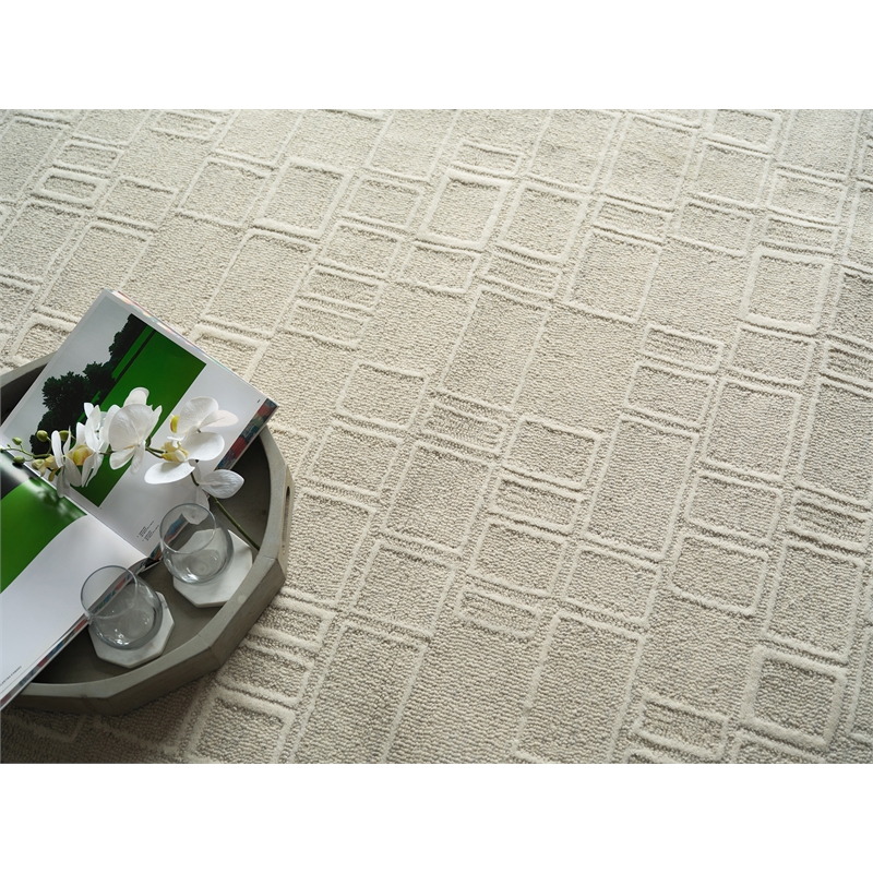 Soho Hand-Tufted New Zealand Wool Silver/Ivory 9'x12' Area Rug