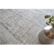 Stone Wash Gazni Handloomed Wool/Bamboo Silk Gray/Taupe 9'x12' Area Rug