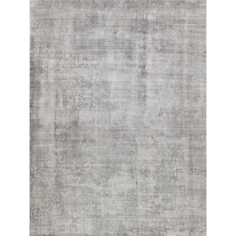 Stone Wash Gazni Handloomed Wool/Bamboo Silk Gray/Taupe 9'x12' Area Rug