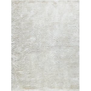 Sumo Shag Handloomed Polyester/Microfiber White 11'6&quotx14'6&quot Area Rug