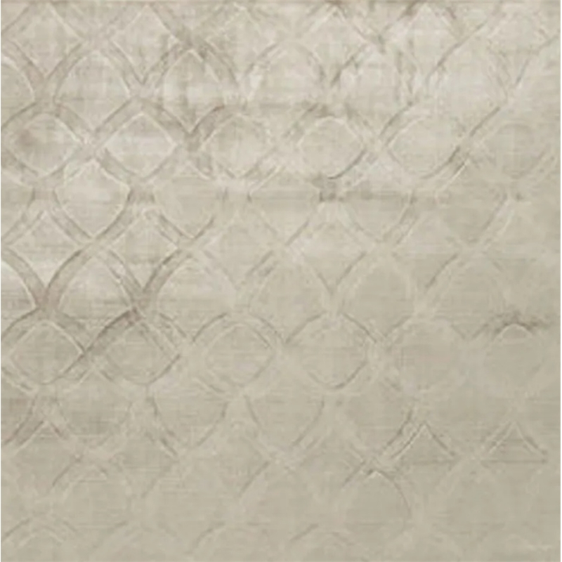 Smooch Geo Handloomed Bamboo Silk Silver 6'x9' Area Rug