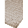Smooch Geo Handloomed Bamboo Silk Beige 8'x10' Area Rug