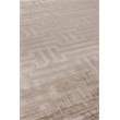 Smooch Geo Handloomed Bamboo Silk Beige 8'x10' Area Rug