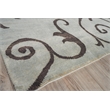 Soho Hand-Knotted New Zealand Wool Blue/Chocolate 9'x12' Area Rug