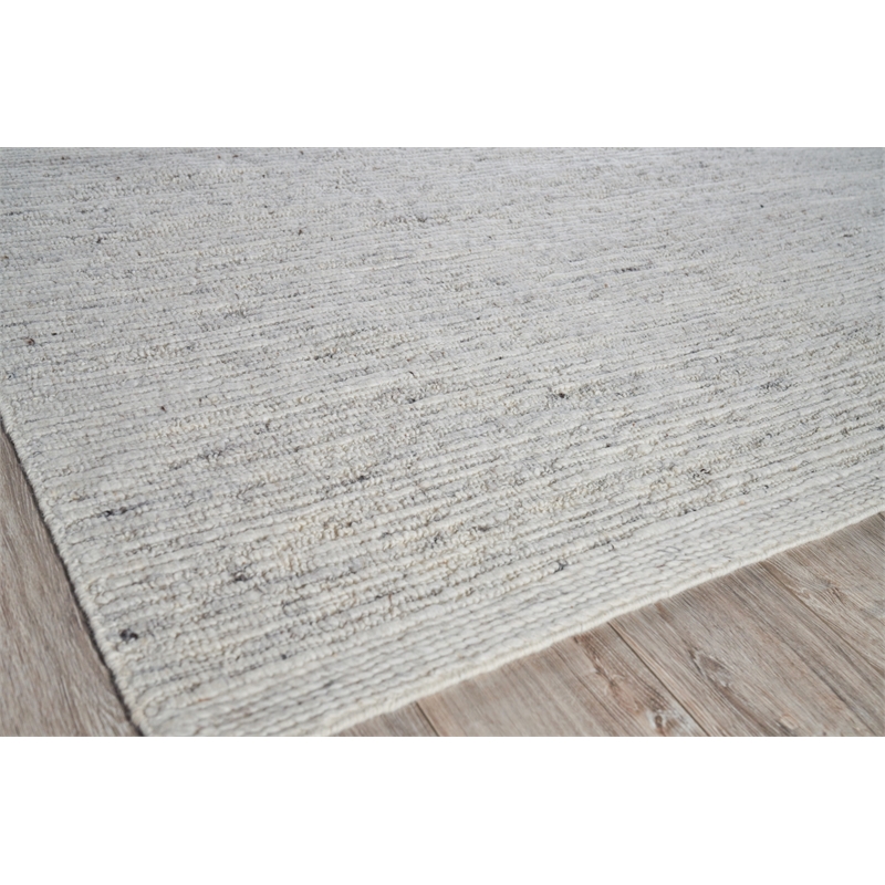 Sorrento Flatweave New Zealand Wool Silver 10'x14' Area Rug