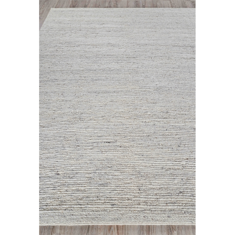 Sorrento Flatweave New Zealand Wool Silver 10'x14' Area Rug