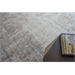 Stone Wash Gazni Handloomed Wool/Bamboo Silk Silver/Taupe 4'x6' Area Rug