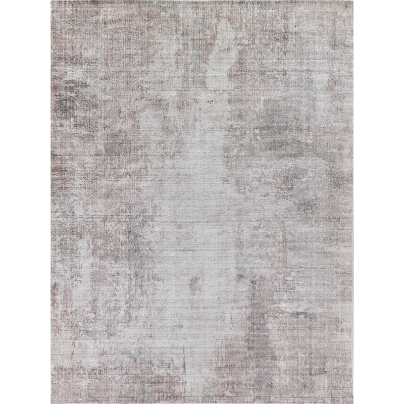 Stone Wash Gazni Handloomed Wool/Bamboo Silk Silver/Taupe 4'x6' Area Rug