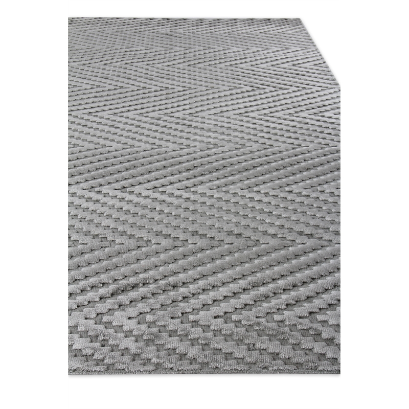 Smooch Geo Handloomed Bamboo Silk Aqua 10'x14' Area Rug