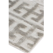 Smooch Geo Handloomed Bamboo Silk Silver 6'x9' Area Rug
