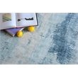 Stone Wash Gazni Handloomed Wool/Bamboo Silk Blue 4'x6' Area Rug
