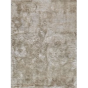 Sumo Shag Shag Polyester/Microfiber Light Beige 6'x9' Area Rug