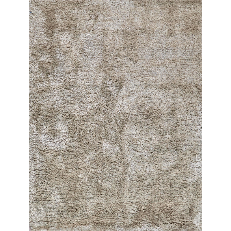 Sumo Shag Shag Polyester/Microfiber Light Beige 8'x10' Area Rug