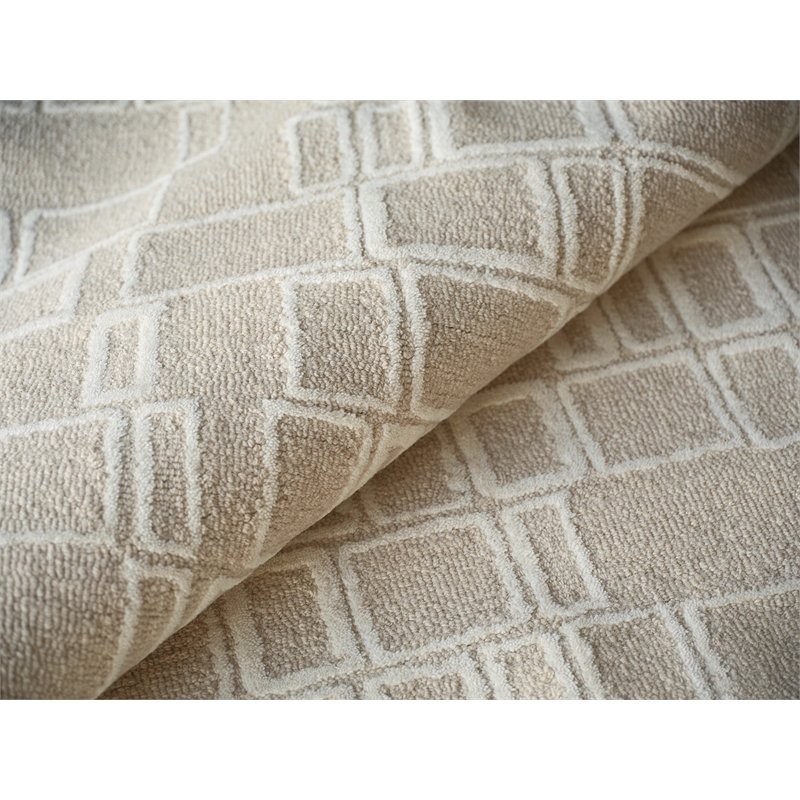 Soho Hand-Tufted New Zealand Wool Beige/Ivory 8'x10' Area Rug