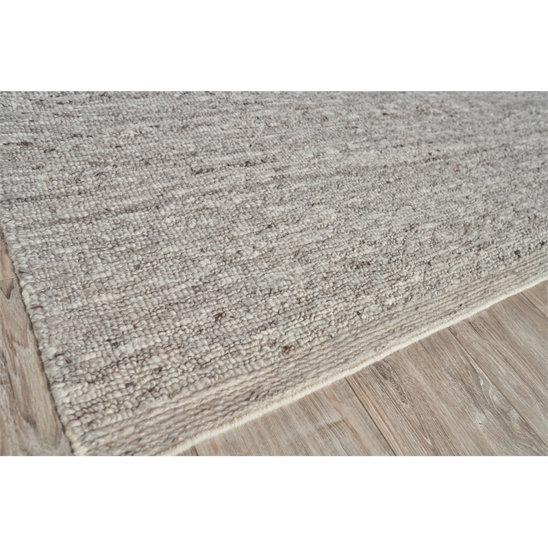 Sorrento Flatweave New Zealand Wool Gray 9'x12' Area Rug